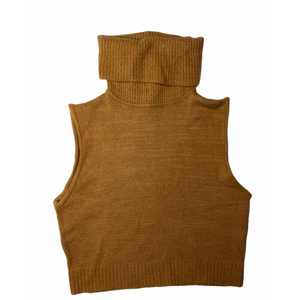 Forever 21 Cropped Sleeveless Turtleneck Sz M